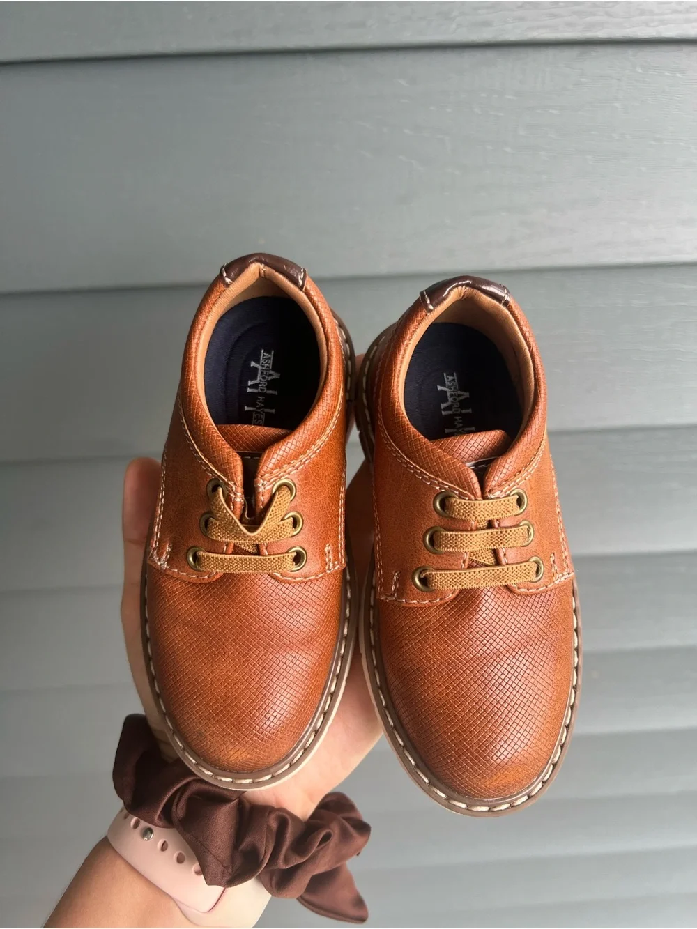 Toddler Boy Ashford Hayes Casual Tan Leather Oxford Shoes Formal Wedding Size 6